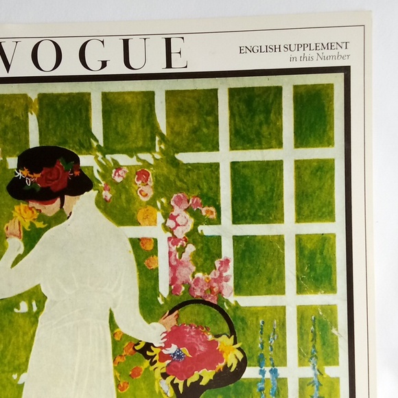 VINTAGE VOGUE POSTER SUMMER HOMES AND THEIR FURNISHINGS MAY 15 1913 - Picture 3 of 10